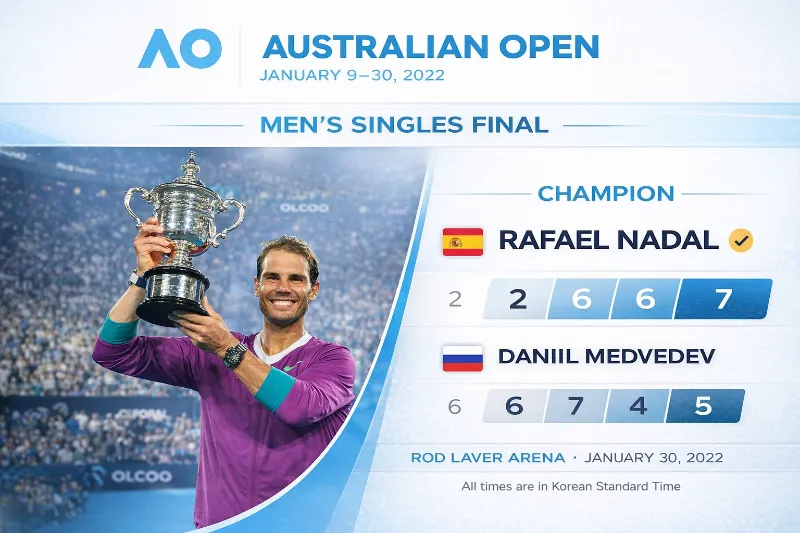 2022호주오픈 결승 테니스 명경기